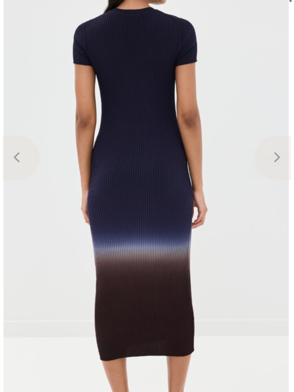 Staud Colleen dip dye ribbed stretch dress - Picture 2 of 7